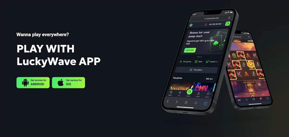 LuckyWave Casino App Screenshot